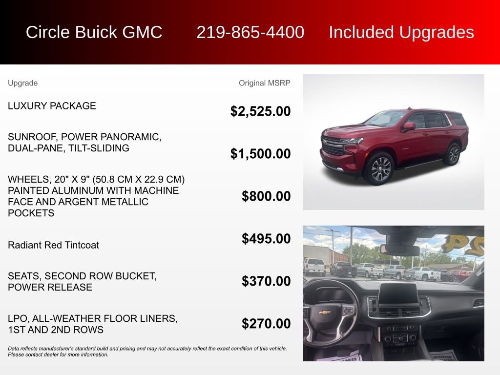 Used 2024 Chevrolet Tahoe LT w/ Luxury Package AWD/4WD image 3