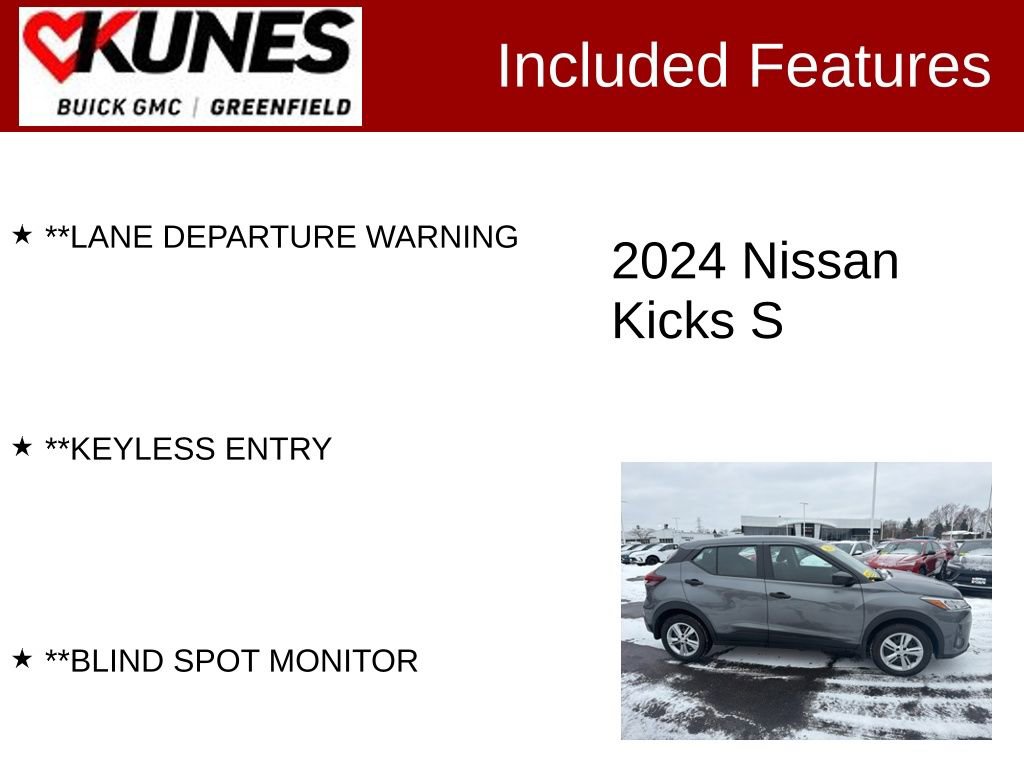 Used 2024 Nissan Kicks S image 3