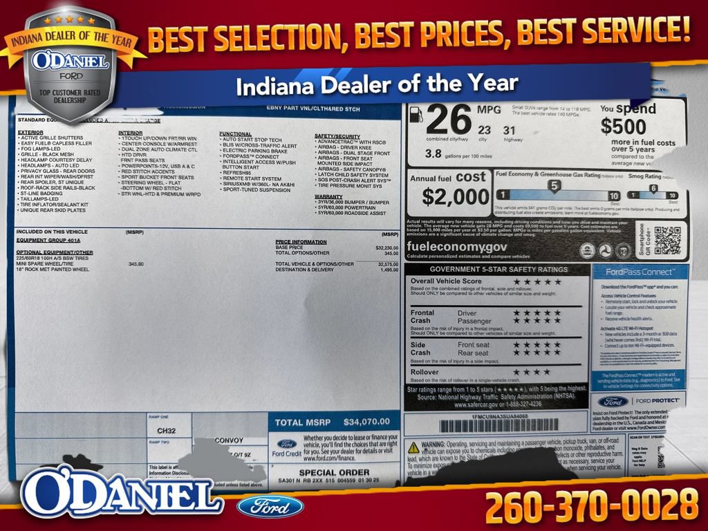 Used 2025 Ford Escape ST-Line Select AWD/4WD 360° Tour