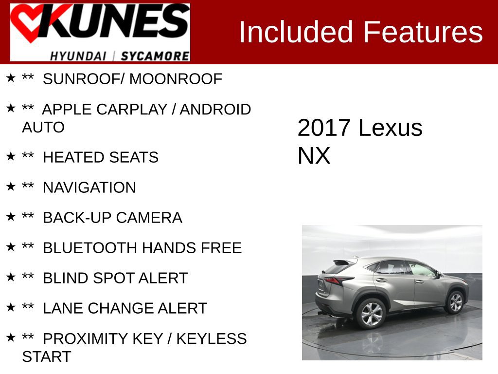 Used 2017 Lexus NX 200t AWD w/ Premium Package image 2
