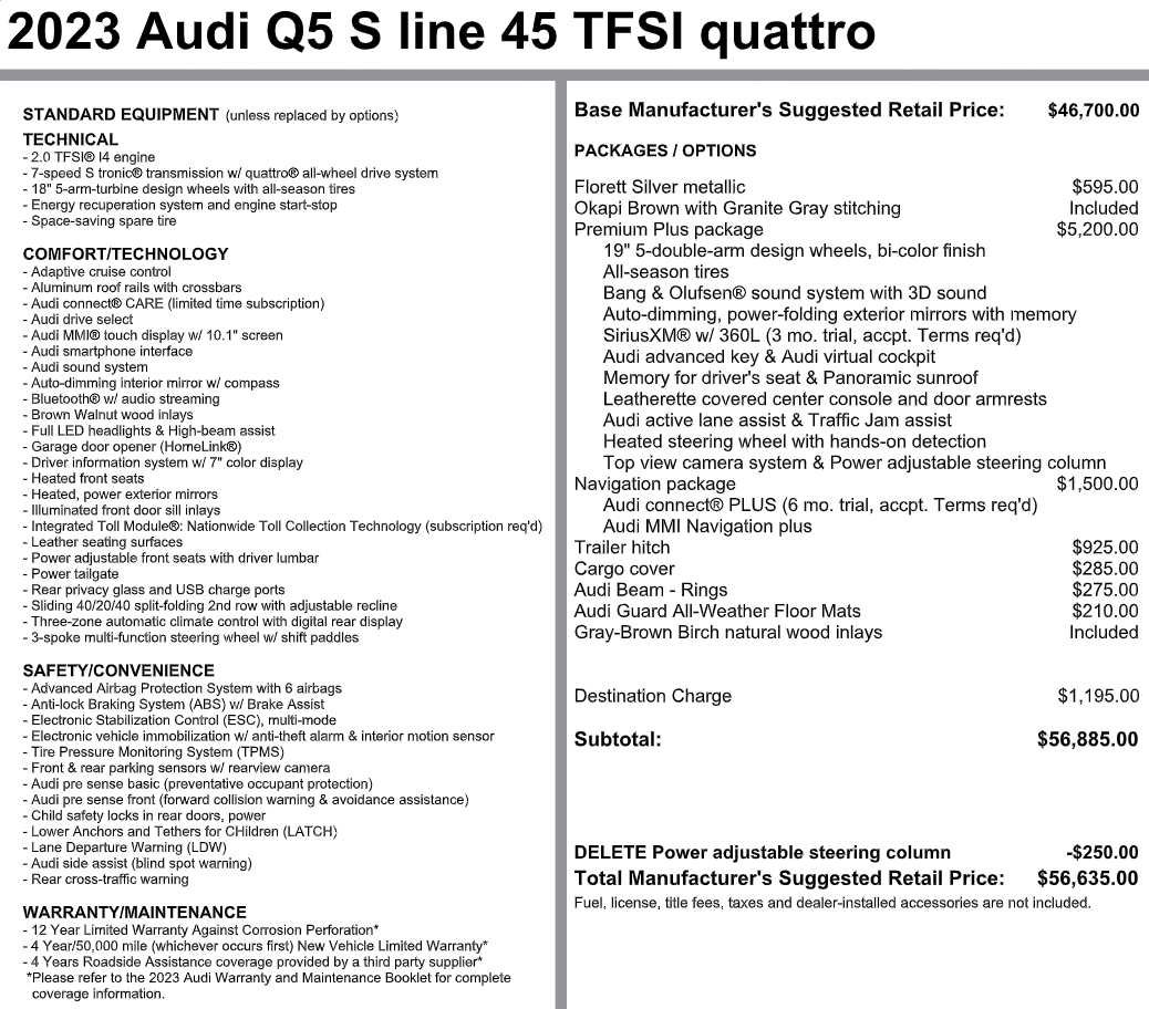 Used 2023 Audi Q5 2.0T Premium Plus w/ Premium Plus Package AWD/4WD image 3