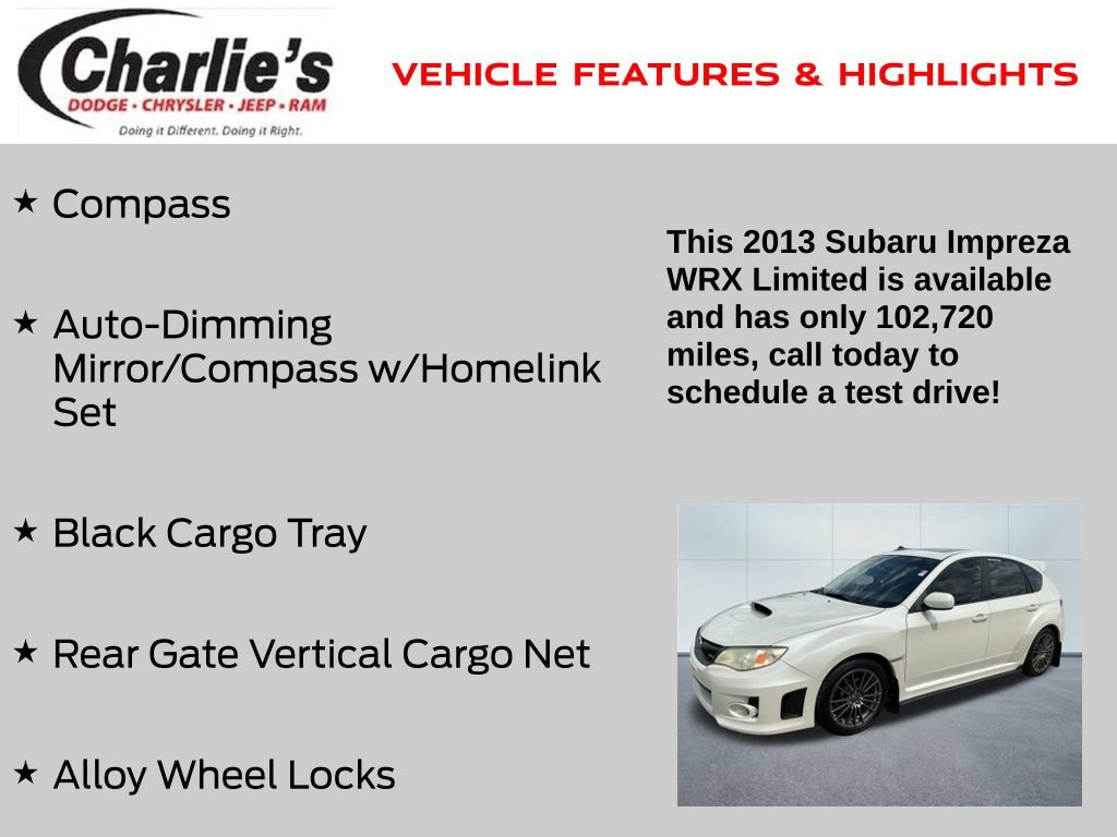Used 2013 Subaru Impreza WRX Limited w/ Popular Pkg 1 AWD/4WD image 8