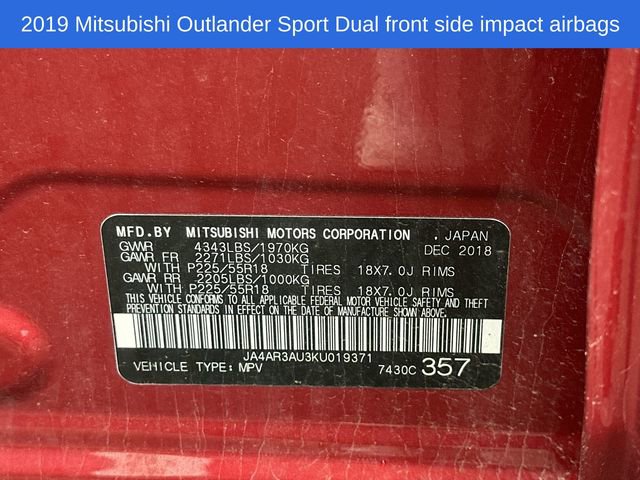 Used 2019 Mitsubishi Outlander Sport ES image 18