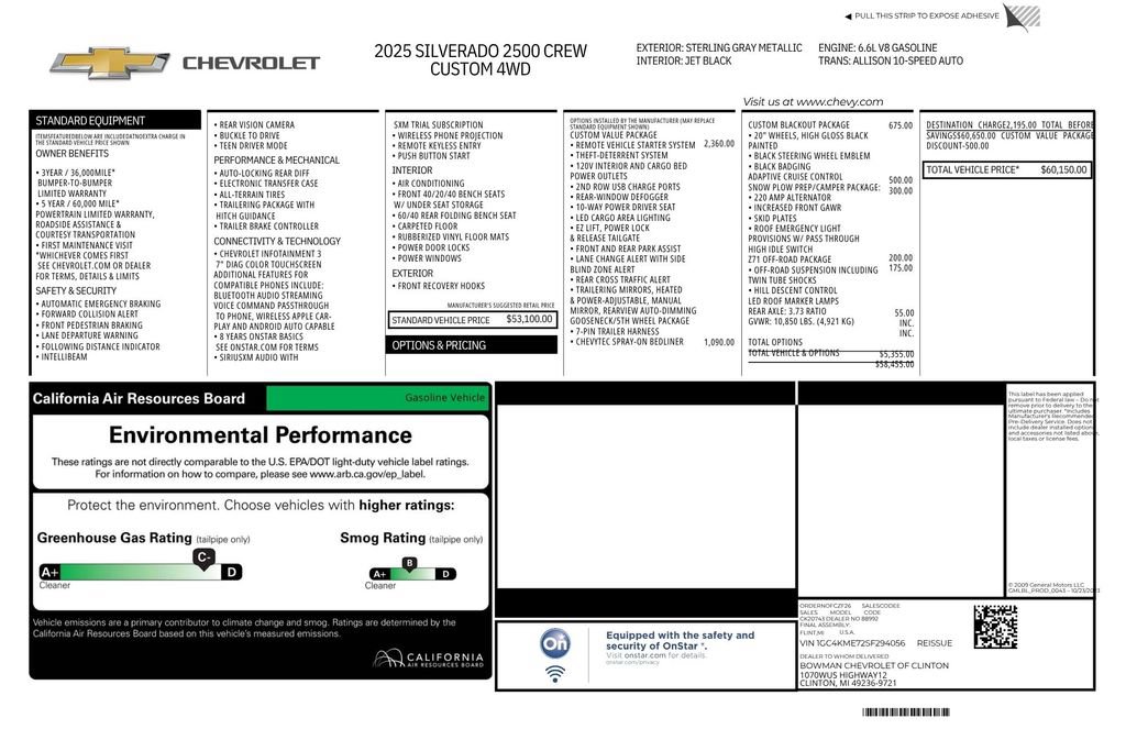 Used 2025 Chevrolet Silverado 2500 Custom w/ Custom Value Package AWD/4WD image 32