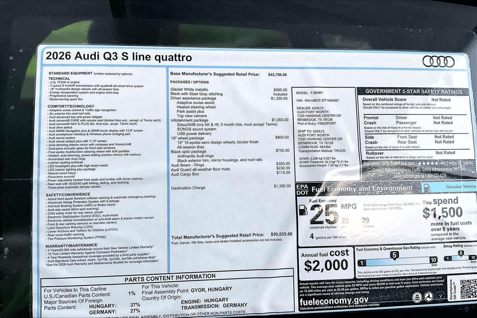 New 2026 Audi Q3 quattro 2.0T AWD/4WD image 19