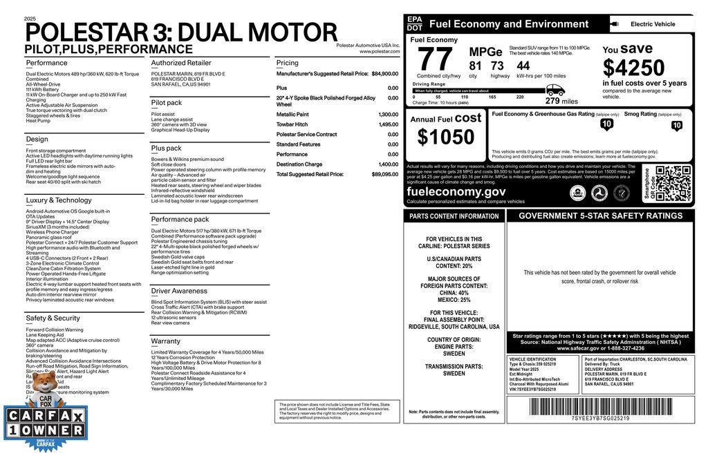 Used 2025 Polestar Polestar 3 image 4