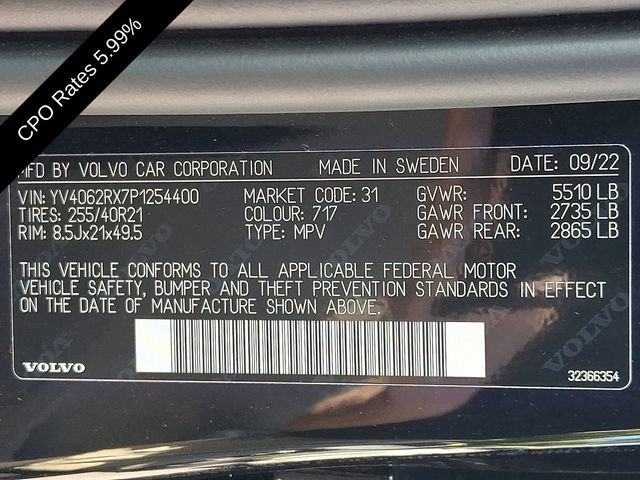 Certified 2023 Volvo XC60 B6 Ultimate w/ Protection Package Premier AWD/4WD image 30