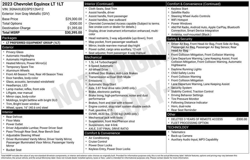 Used 2023 Chevrolet Equinox LT AWD/4WD image 33
