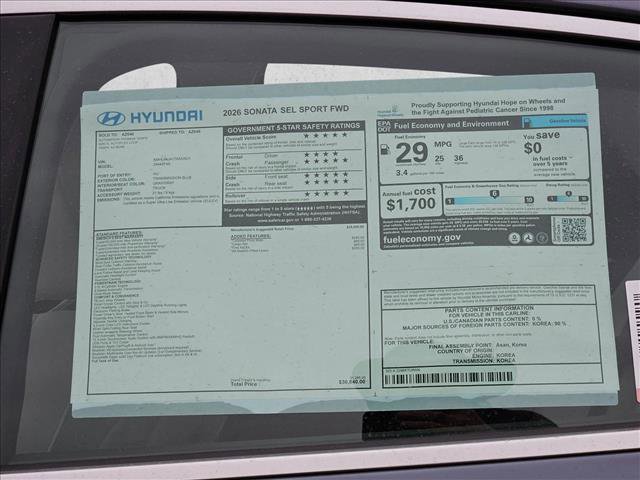 New 2026 Hyundai Sonata SEL image 16