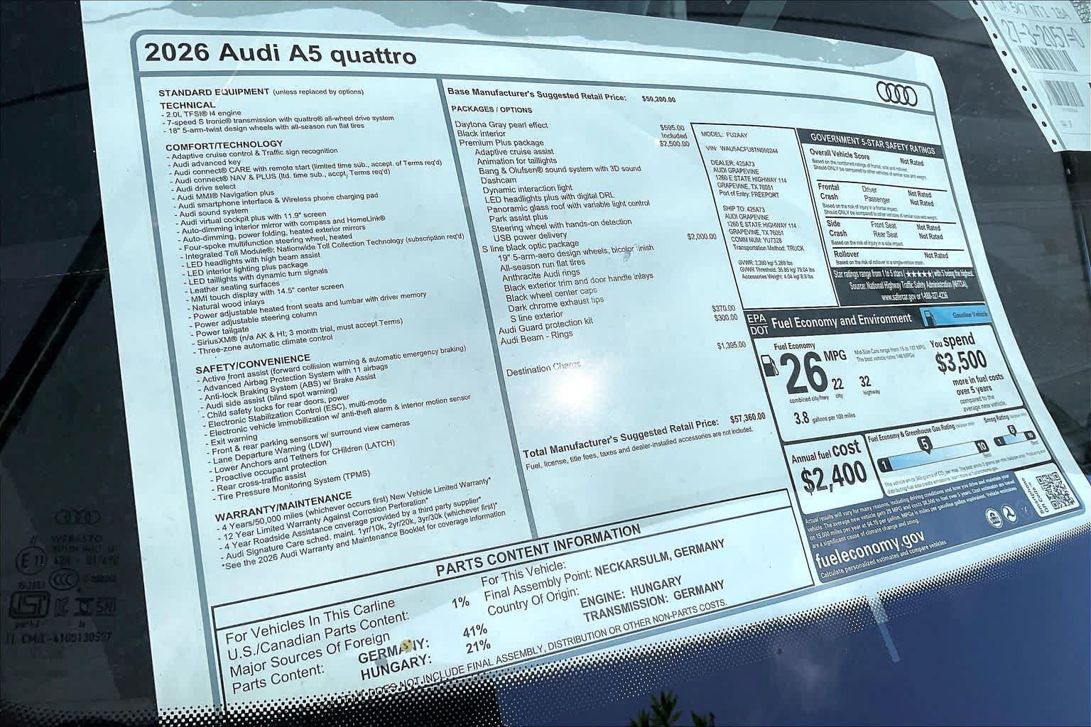 New 2026 Audi A5 Premium Plus AWD/4WD image 19