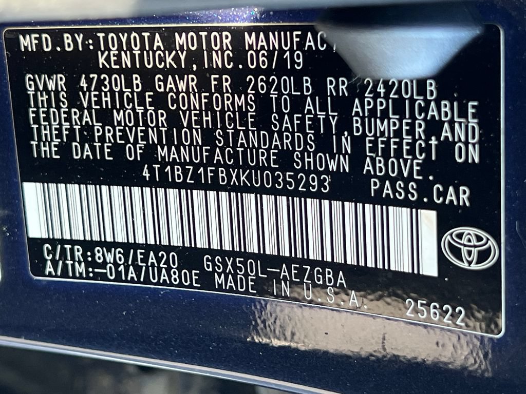Certified 2019 Toyota Avalon XLE FWD image 25