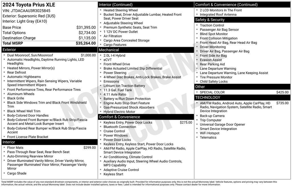 Used 2024 Toyota Prius XLE FWD image 45