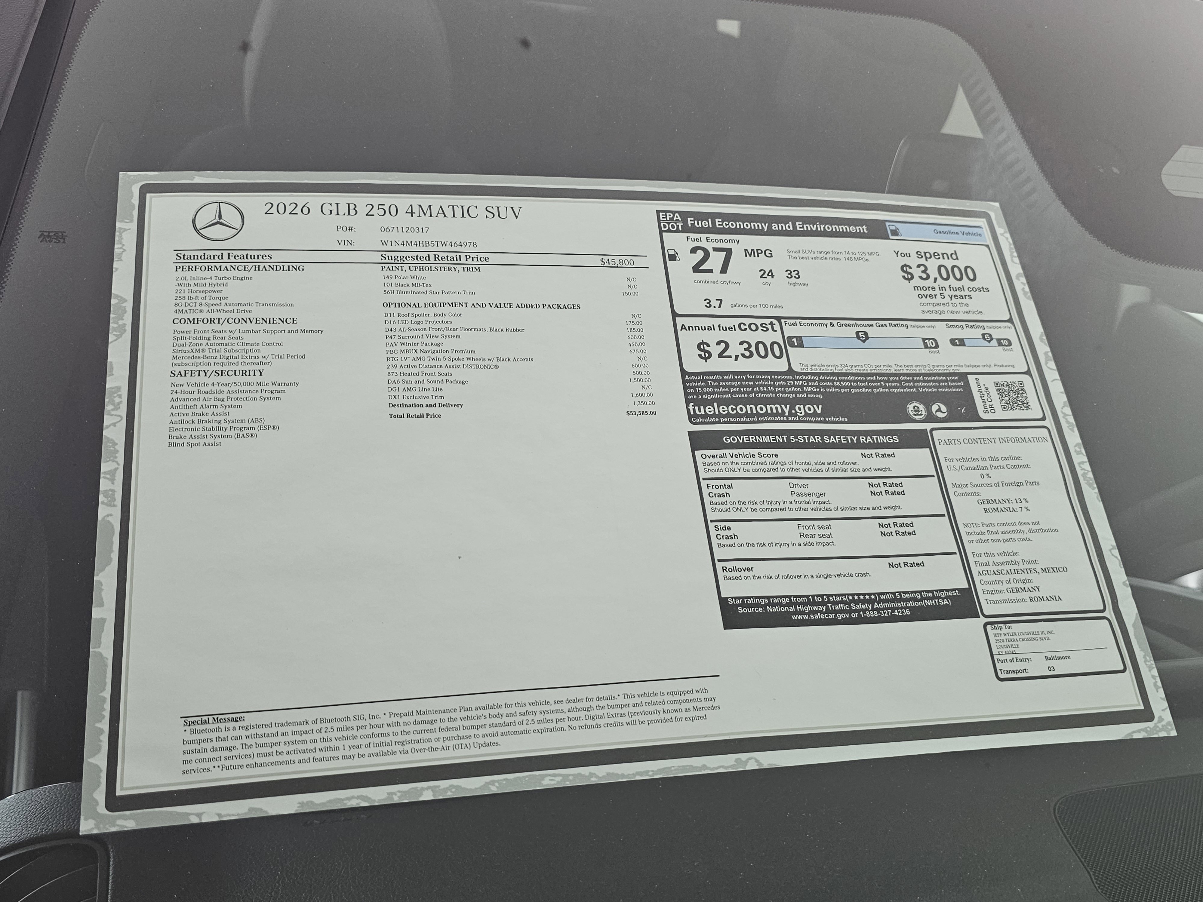 New 2026 Mercedes-Benz GLB 250 4MATIC image 49