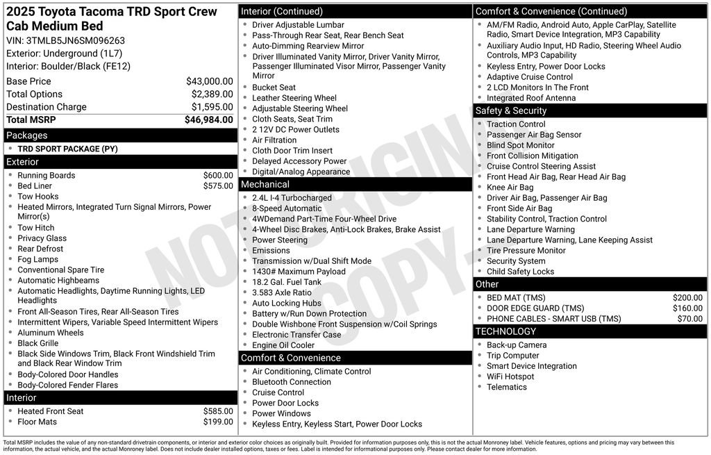 Used 2025 Toyota Tacoma TRD Sport image 4