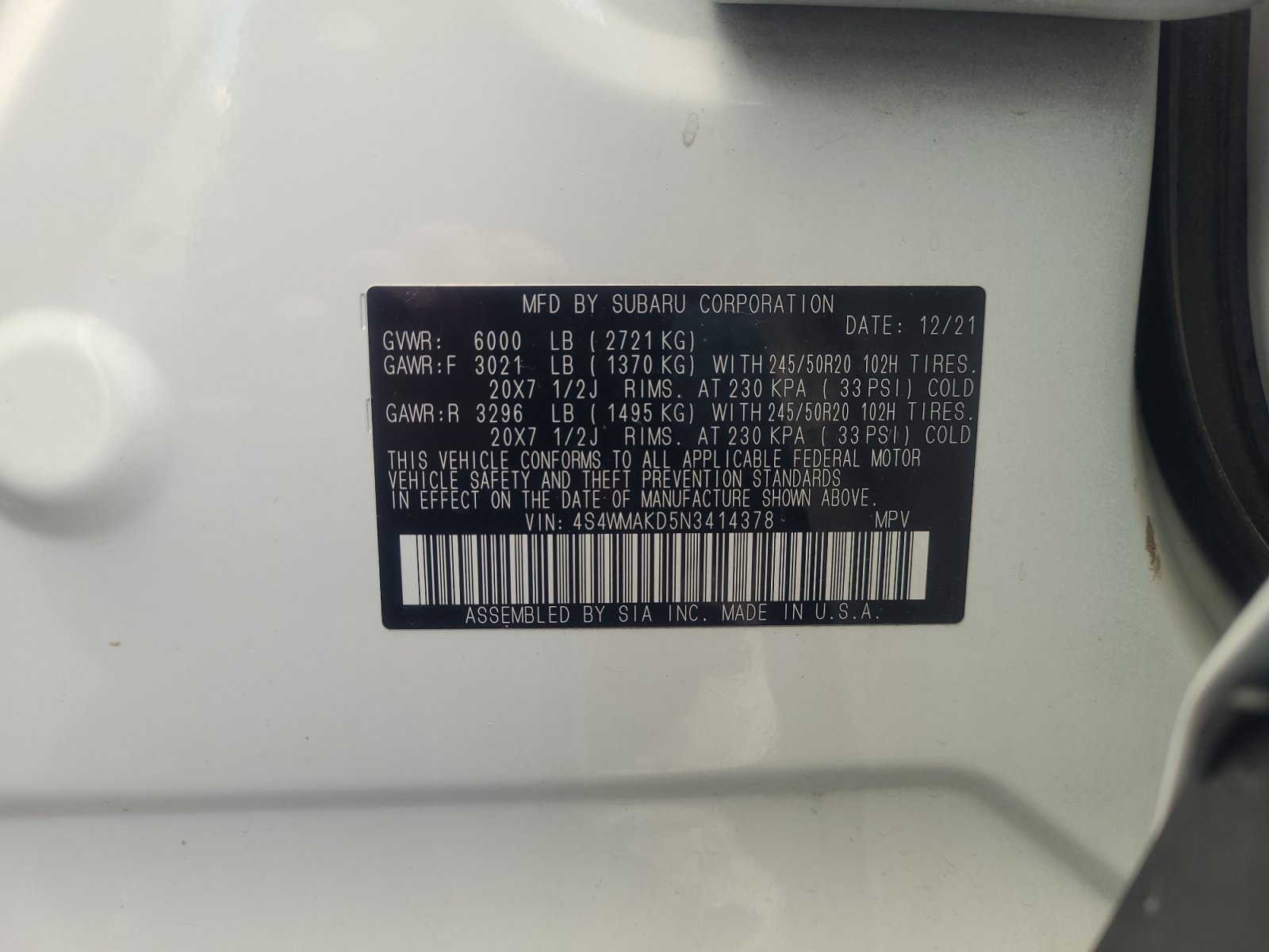 Used 2022 Subaru Ascent Limited w/ Popular Package #2A AWD/4WD image 25