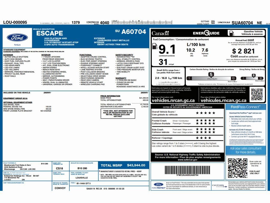 Used 2025 Ford Escape Platinum image 2