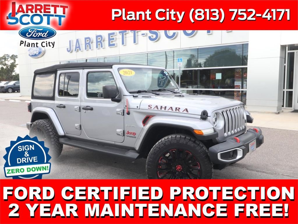Used 2021 Jeep Wrangler Unlimited Sahara AWD/4WD image 1