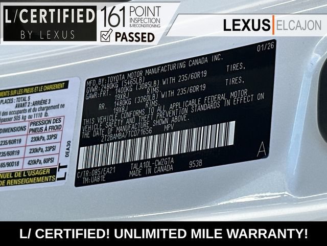 Certified 2026 Lexus RX 350 Premium w/ Convenience Package FWD image 39