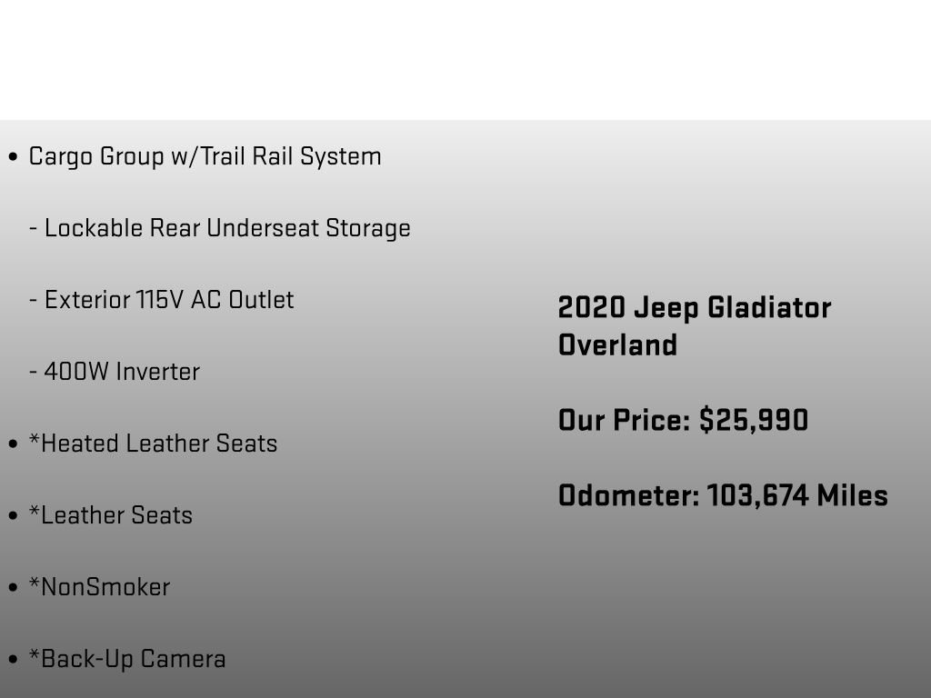 Used 2020 Jeep Gladiator Overland AWD/4WD image 36