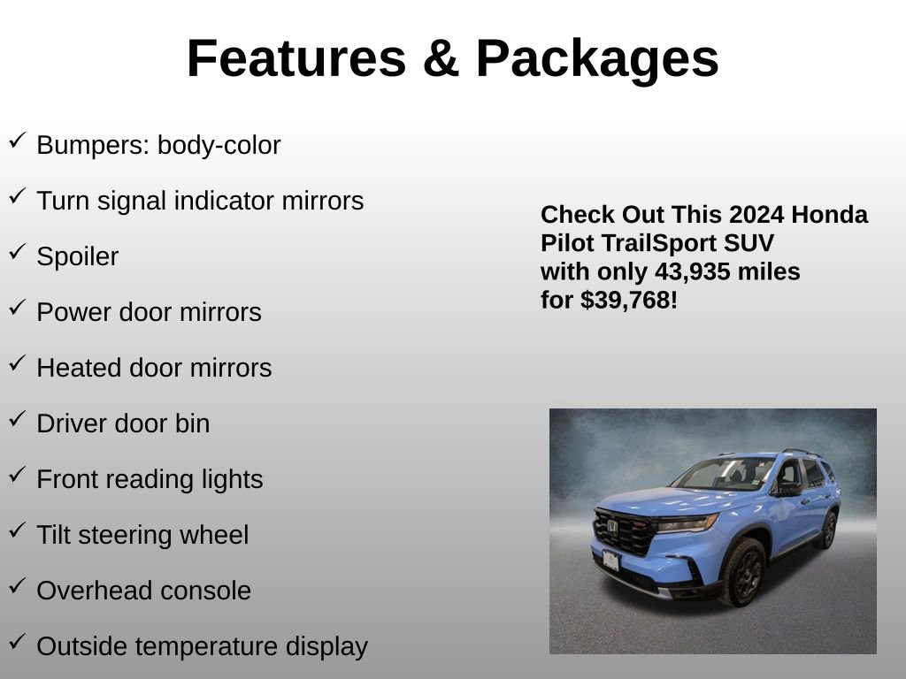 Certified 2024 Honda Pilot TrailSport image 24