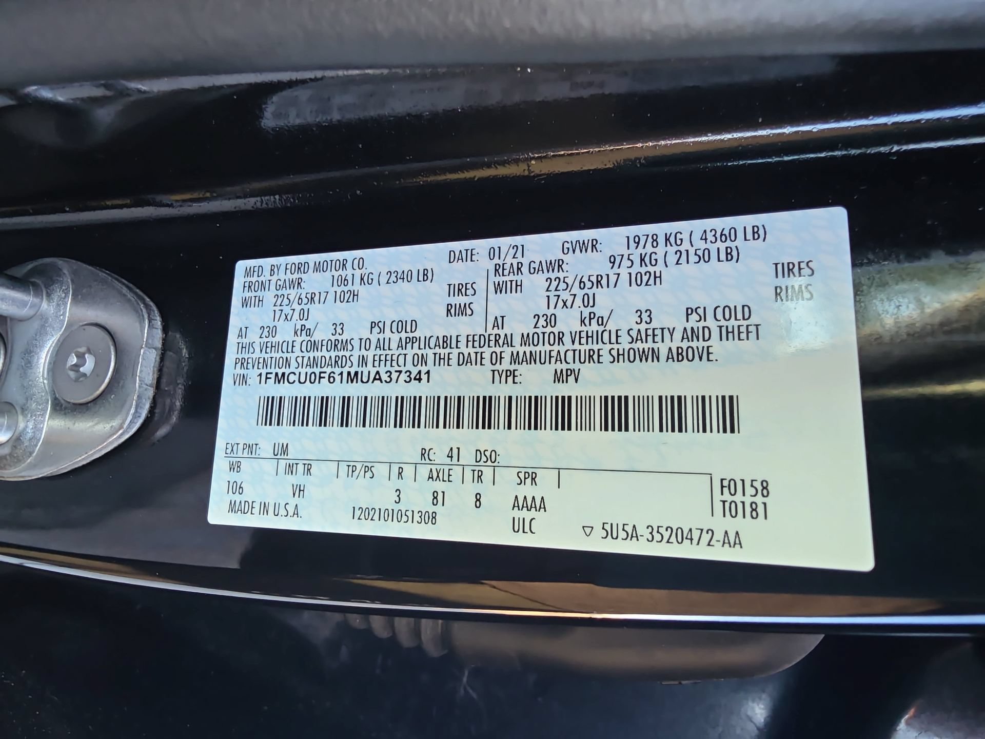 Used 2021 Ford Escape S FWD image 32