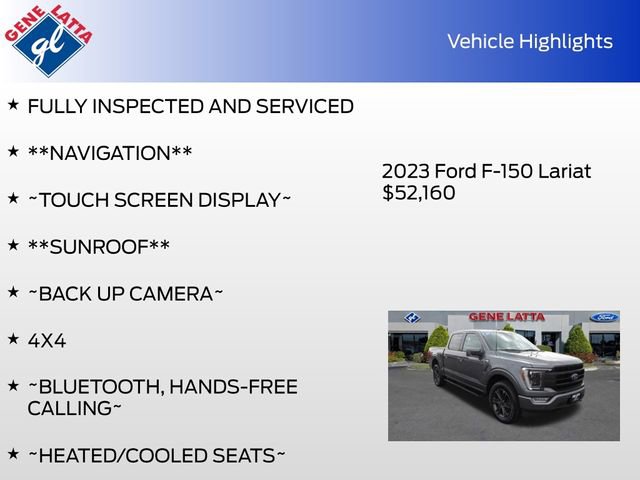 Certified 2023 Ford F150 Lariat w/ Equipment Group 502A High image 32