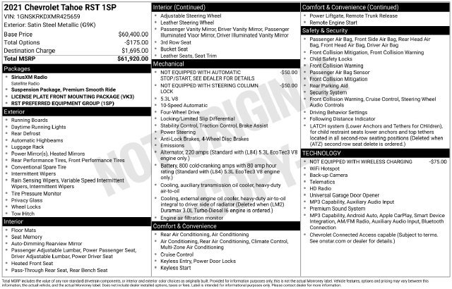 Used 2021 Chevrolet Tahoe RST AWD/4WD image 44