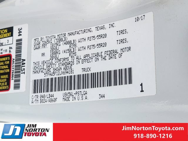 Used 2018 Toyota Tundra Limited w/ Limited Premium Package AWD/4WD image 33