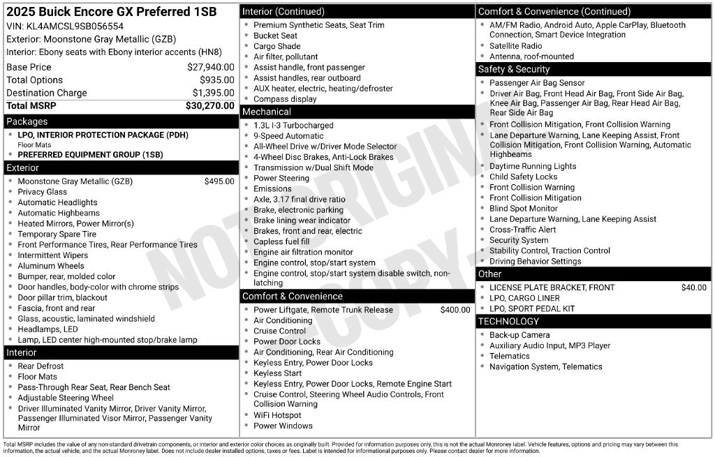New 2025 Buick Encore GX Preferred AWD/4WD image 25