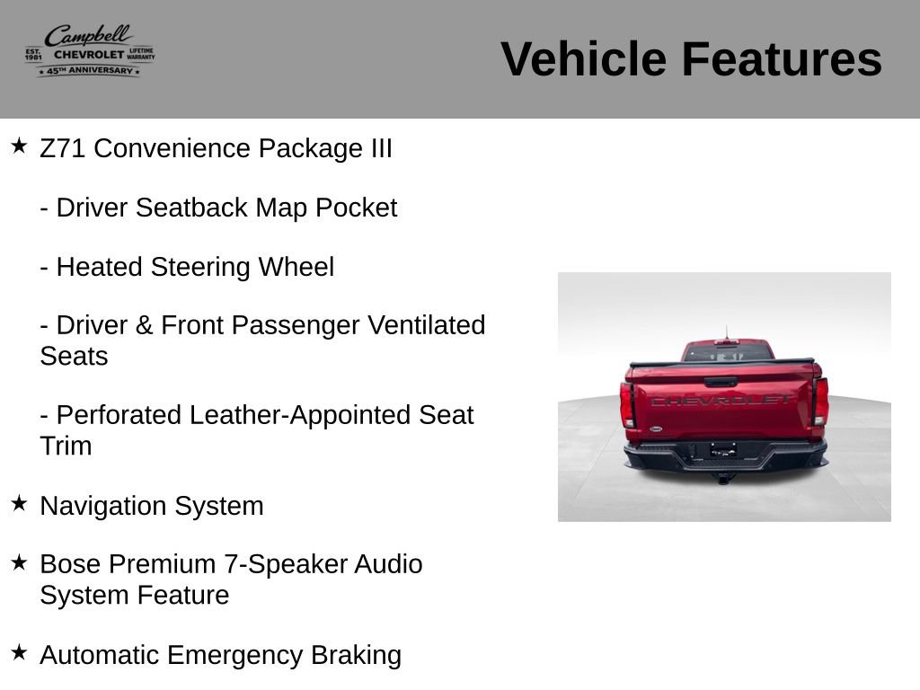 Used 2025 Chevrolet Colorado Z71 w/ Technology Package AWD/4WD image 10