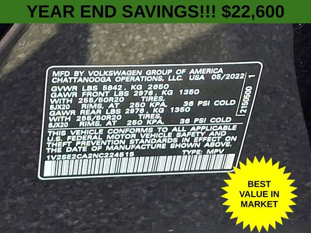 Used 2022 Volkswagen Atlas Cross Sport SEL R-Line image 30