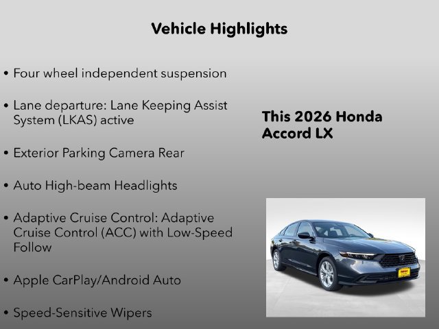 New 2026 Honda Accord LX image 30