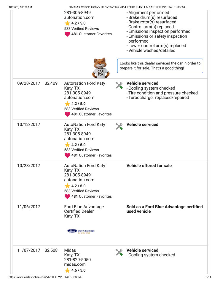 Used 2014 Ford F150 Lariat w/ Equipment Group 502A Luxury image 86