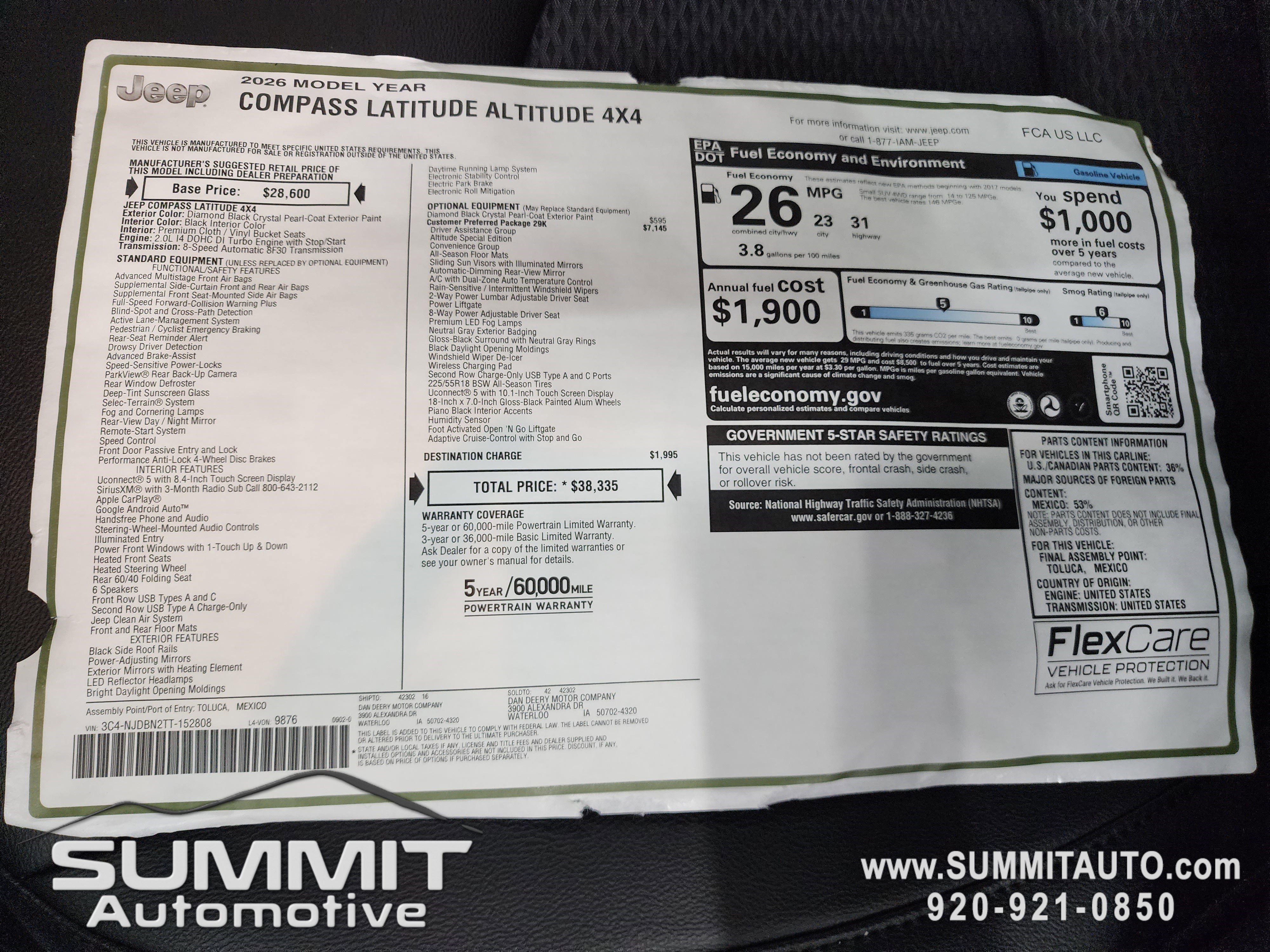 New 2026 Jeep Compass Latitude w/ Quick Order Package 29K image 34