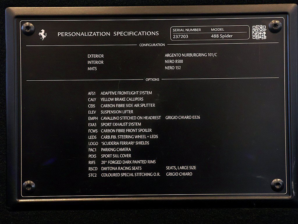 Certified 2018 Ferrari 488 Spider RWD image 96