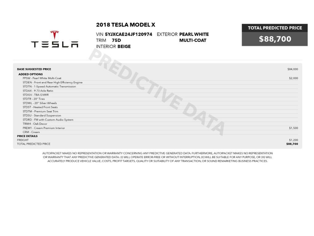 Used 2018 Tesla Model X 75D AWD/4WD image 2