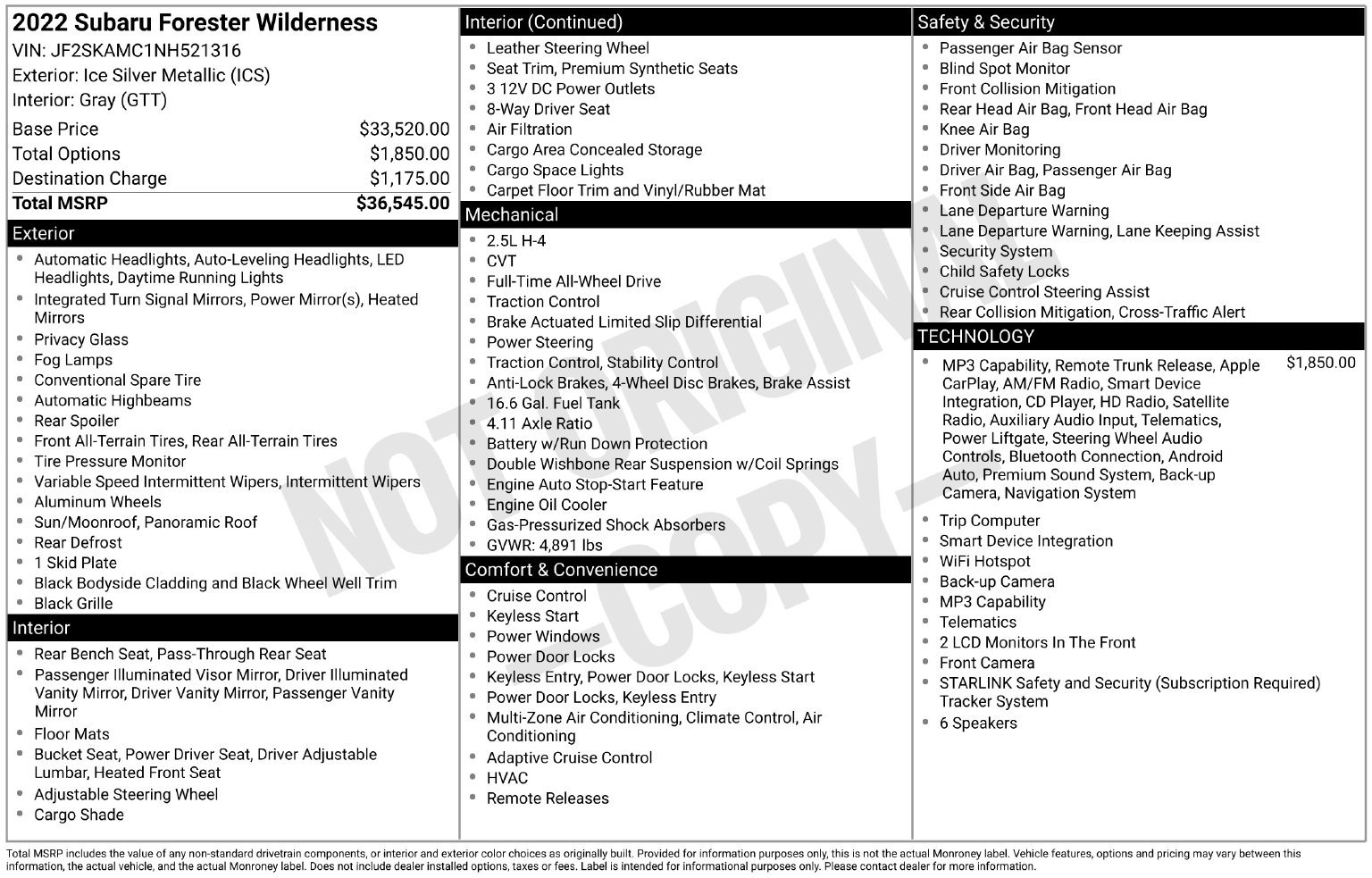Certified 2022 Subaru Forester Wilderness AWD/4WD image 34