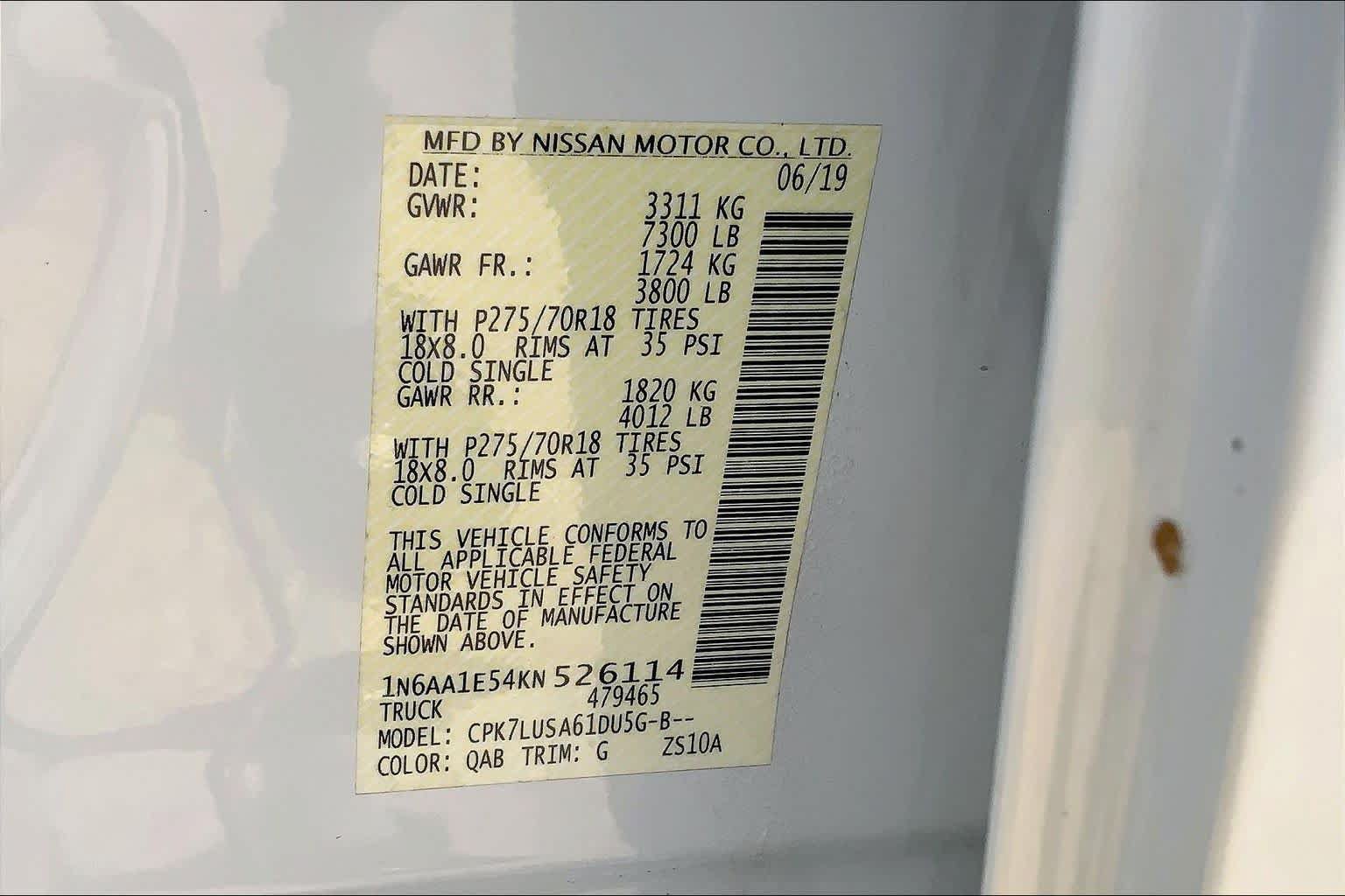 Used 2019 Nissan Titan PRO-4X w/ Pro-4x Convenience Package AWD/4WD image 34
