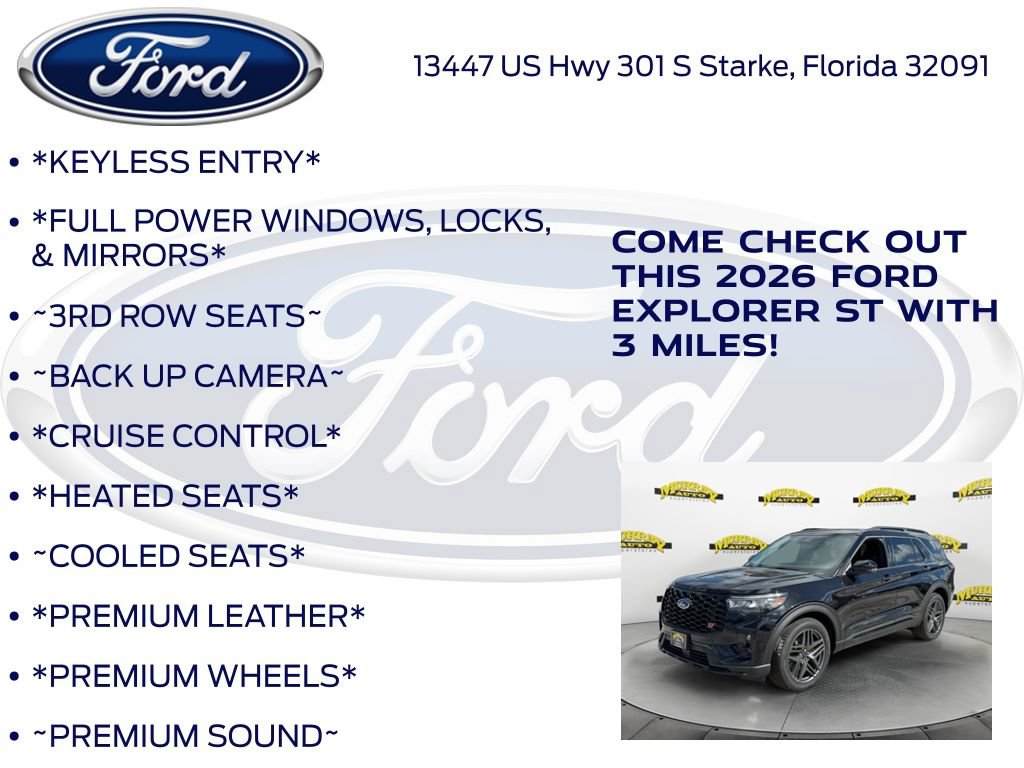 New 2026 Ford Explorer ST w/ Sun And Sound Package AWD/4WD image 10