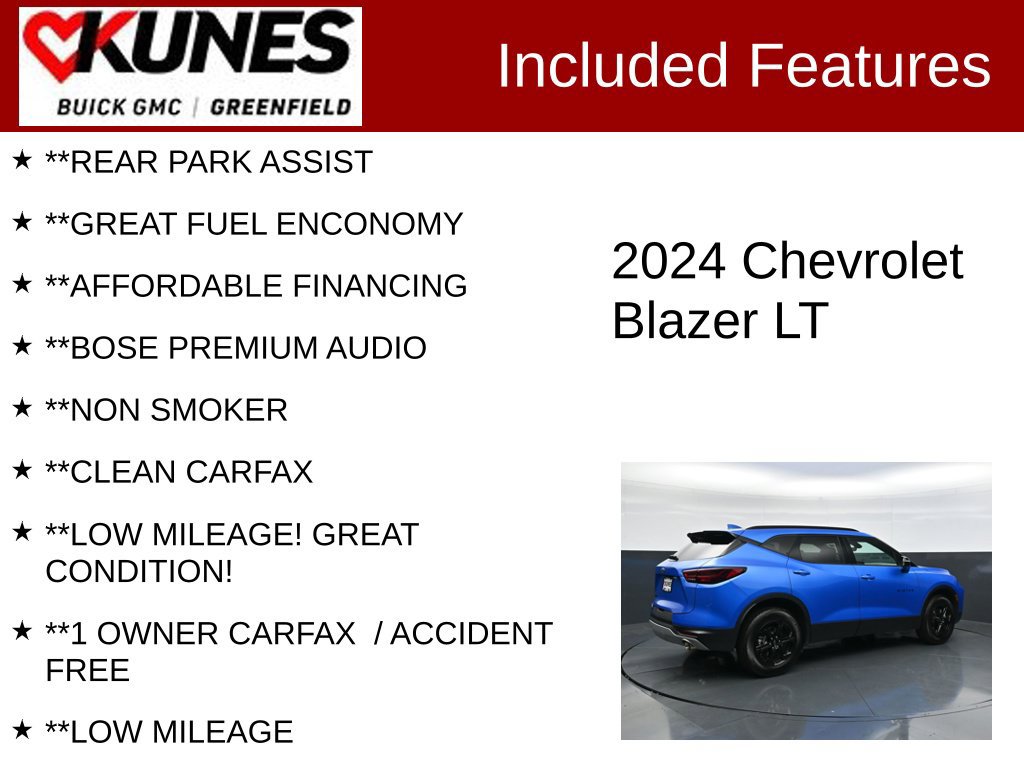 Used 2024 Chevrolet Blazer LT w/ Sound & Technology Package FWD image 3
