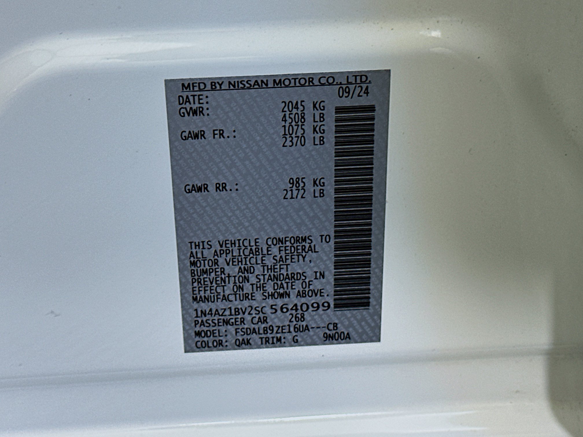 Used 2025 Nissan Leaf S FWD image 12