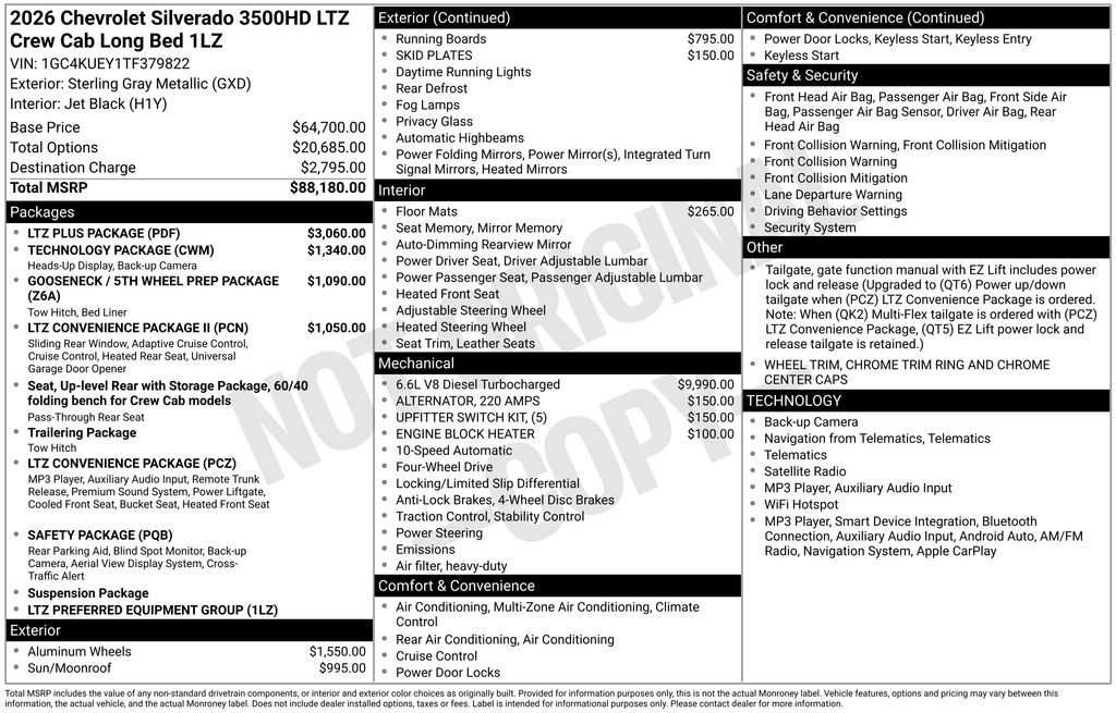 New 2026 Chevrolet Silverado 3500 LTZ w/ LTZ Plus Package AWD/4WD image 6