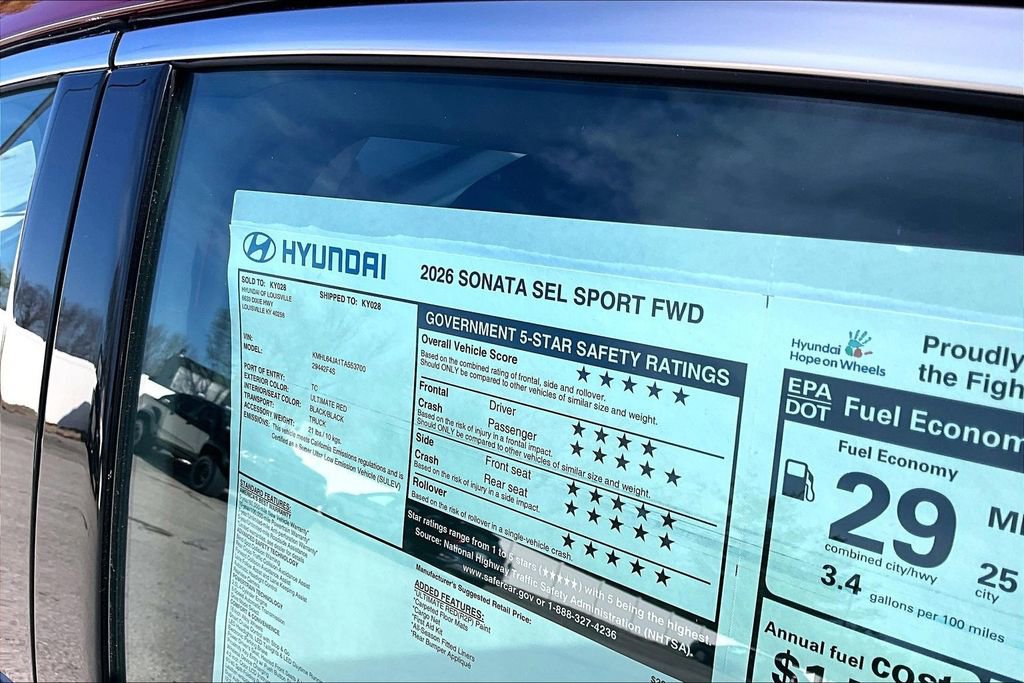 New 2026 Hyundai Sonata SEL FWD image 14