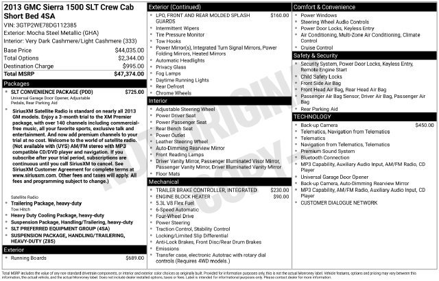 Used 2013 GMC Sierra 1500 SLT w/ SLT Convenience Package AWD/4WD image 7