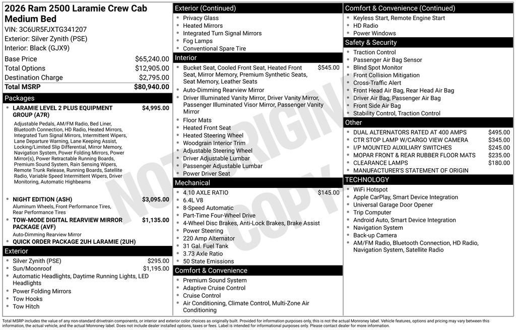 New 2026 RAM 2500 Laramie AWD/4WD image 29