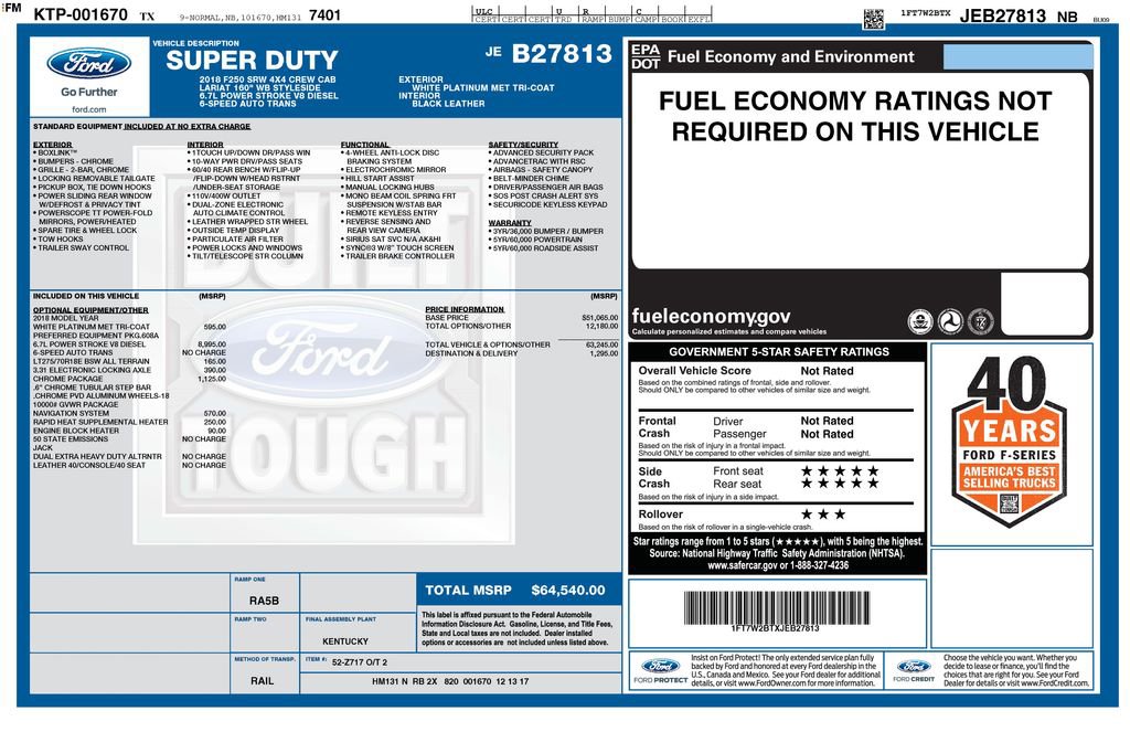 Used 2018 Ford F250 Lariat w/ Chrome Package image 43