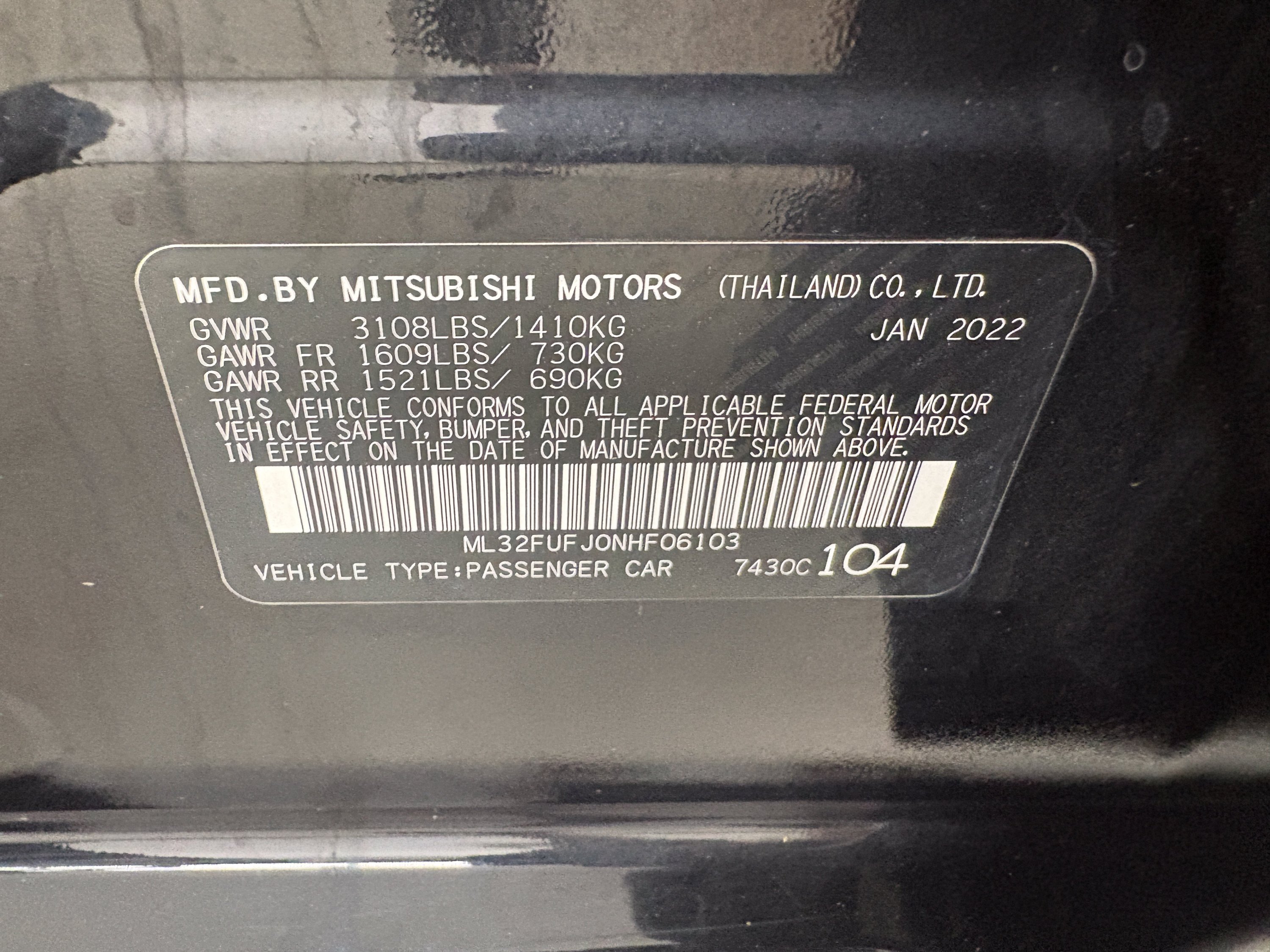 Used 2022 Mitsubishi Mirage G4 LE FWD image 32
