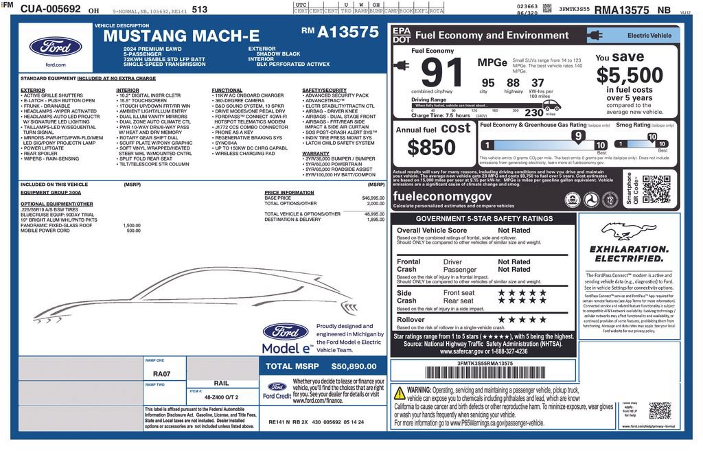 Used 2024 Ford Mustang Mach-E Premium AWD/4WD image 2