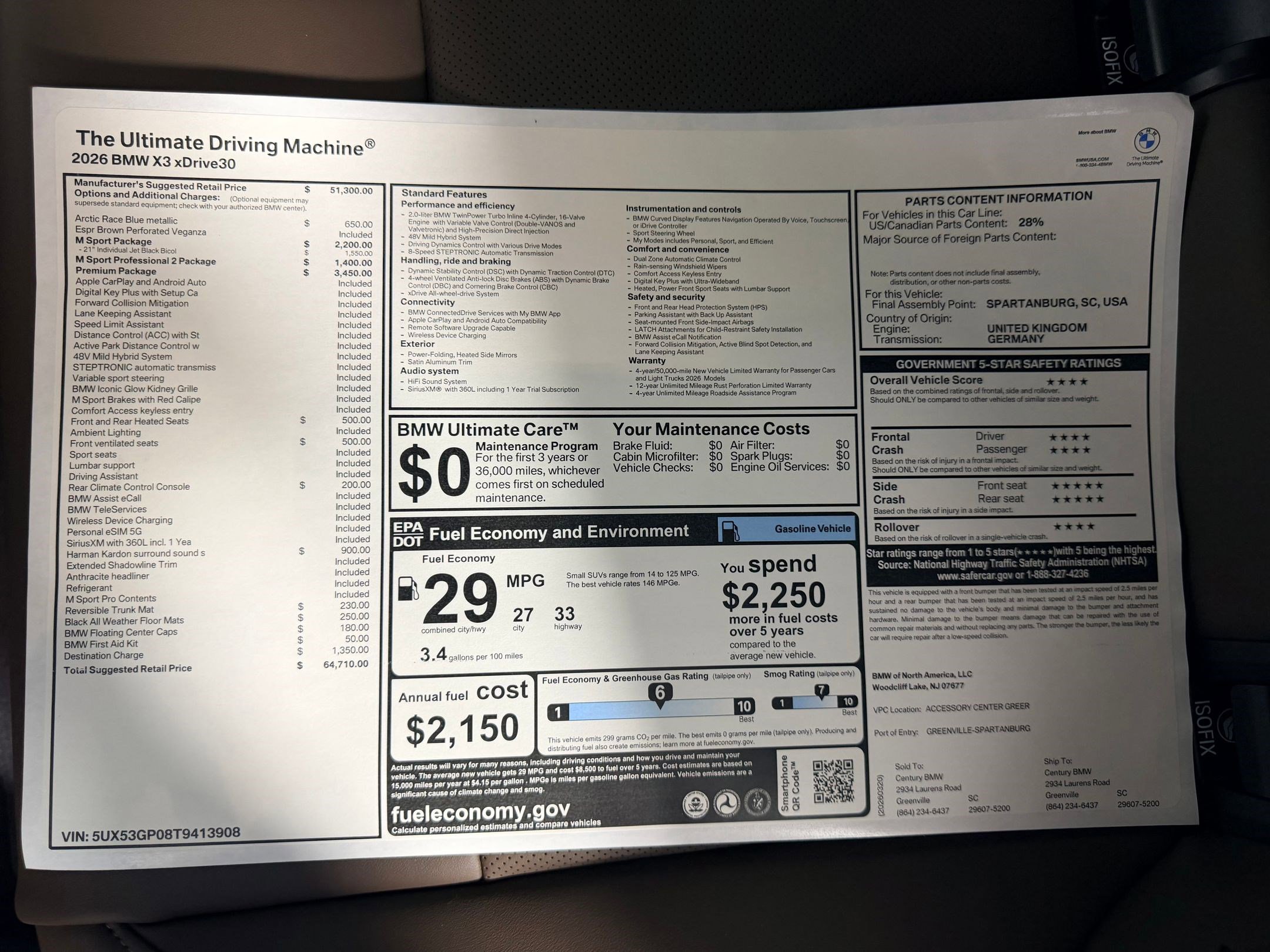 New 2026 BMW X3 xDrive30 w/ Premium Package AWD/4WD image 19