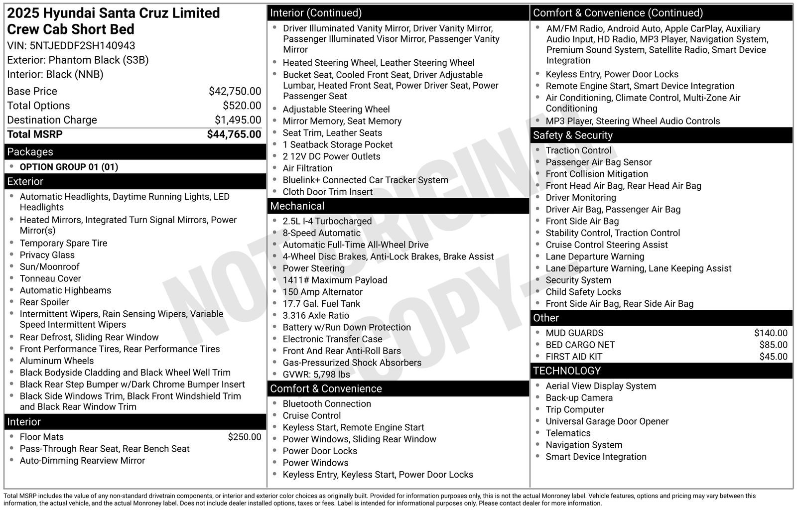 Used 2025 Hyundai Santa Cruz Limited image 30